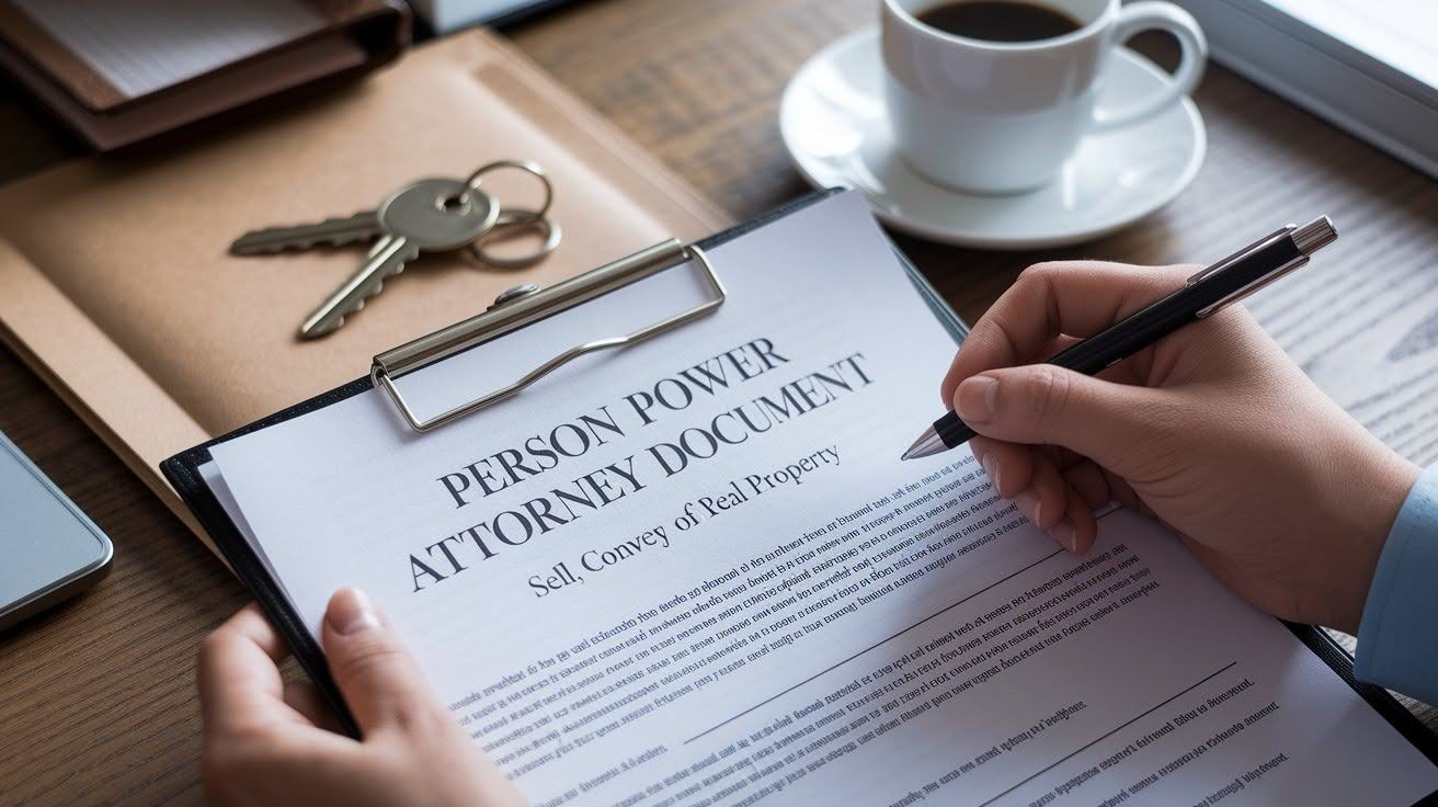 The POA document must explicitly grant real estate sale authority.